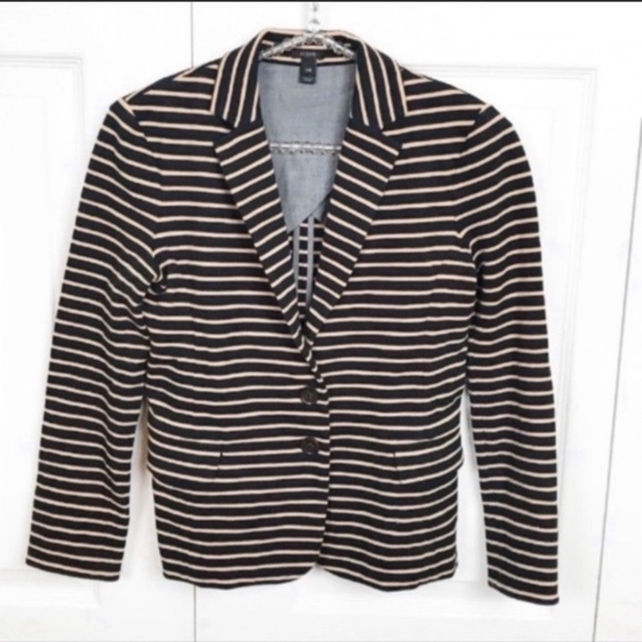 J.‎ Crew XXS Maritime Striped Blazer Business Career Womens - Picture 2 of 8